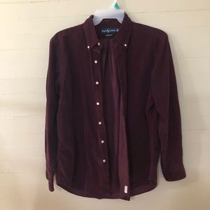 Ralph Lauren Classic Fit Corduroy Button Down SZ L